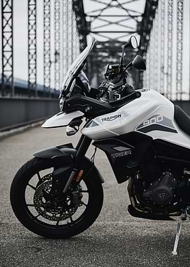 Triumph Tiger 900 Motorcycle on Bridge