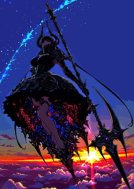 Dark Fantasy Warrior with Scythe