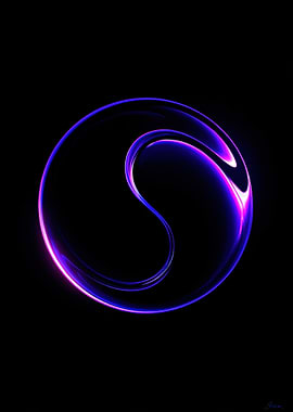 Abstract Swirling Light Orb