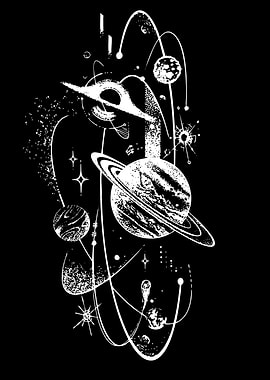 Cosmic Abstract Space Scene