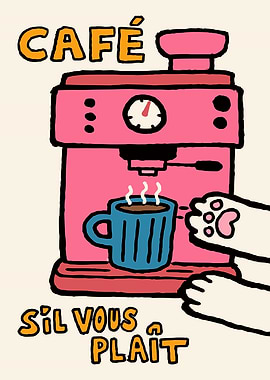 Cafe Si Vous Plait Poster