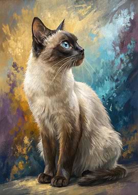 Siamese Cat Portrait