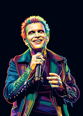 Colorful Portrait of Billy Idol