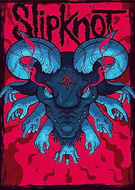 Slipknot Goat Demon Pentagram Art