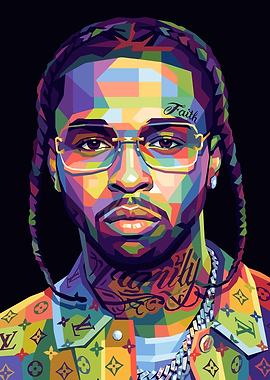 Pop Smoke WPAP Portrait
