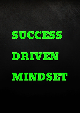 Success Driven Mindset Text Art