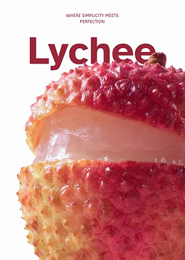 Lychee Perfection – Minimal Fruit Aesthetic Poster