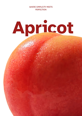 Apricot Perfection – Minimal Fruit Aesthetic Poster