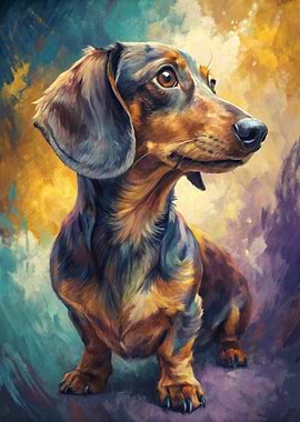 Dachshund Portrait Painting