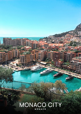 Monaco City Harbor View