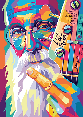 WPAP Portrait of a Musician with Guitar