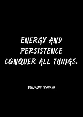 Benjamin Franklin Quote on Black Background