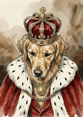 Regal Golden Retriever King