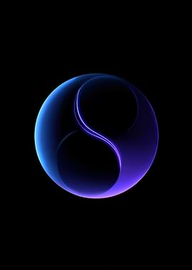 Abstract Blue and Purple Swirl