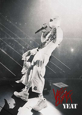 Yeat performing on stage