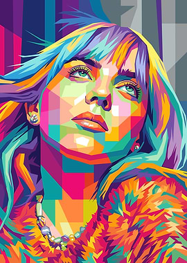 Billie Eilish Pop Art Portrait