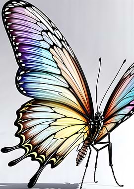 Vibrant Butterfly with Colorful Wings