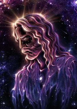 Cosmic Figure with Galaxy Body