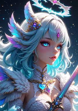 Anime Angel Warrior with Sword