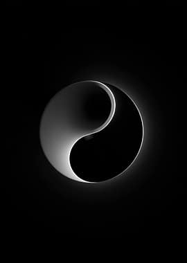 Yin Yang Symbol with Light Effect