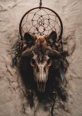 Wolf Skull Dreamcatcher