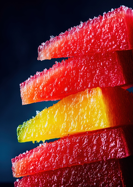 Stacked Slices of Fruit