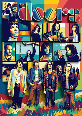 The Doors Band Pop Art Poster
