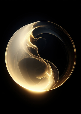Abstract Golden Swirl