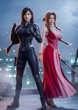 Tifa and Aerith from Final Fantasy VII