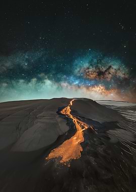 Lava Flow Under the Milky Way