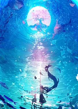 Underwater Cherry Blossom Dream