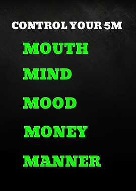 Control Your 5 M Motivational Poster