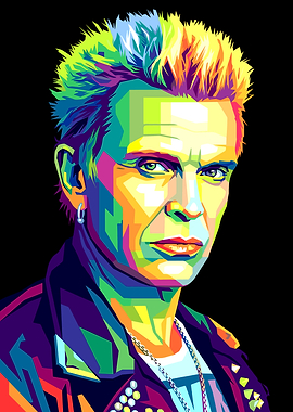Colorful Portrait of Billy Idol