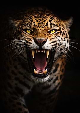 Fierce Jaguar Roaring