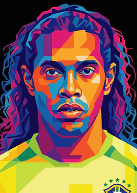Pop Art Portrait of a Soccer Player