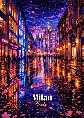 Milan Cathedral at Night