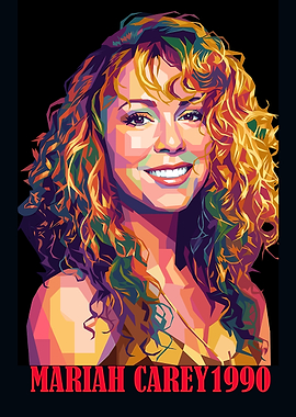 Mariah Carey 1990 Pop Art Portrait