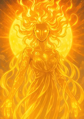 Sun Goddess Anime Art