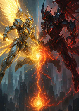 Angel vs Demon Battle