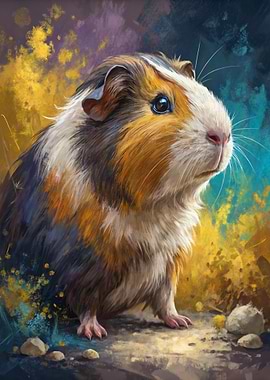 Artistic Guinea Pig Portrait