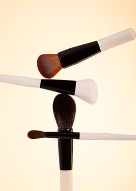Stack of Makeup Brushes