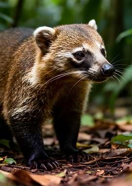 Coati in a Forest