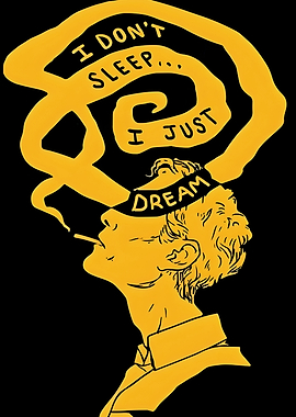 detective smoking with dream text