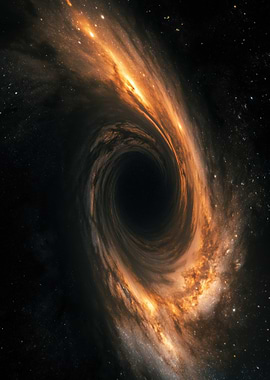 Black Hole Swirling Nebula