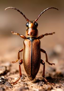 Close-up of a metallic beetle