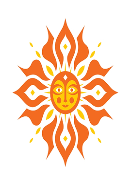 Stylized Sun with Face