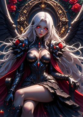Dark Angel Queen on Throne