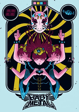 BABYMETAL Fox God Mask and Members