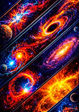 Cosmic Nebula and Galaxies