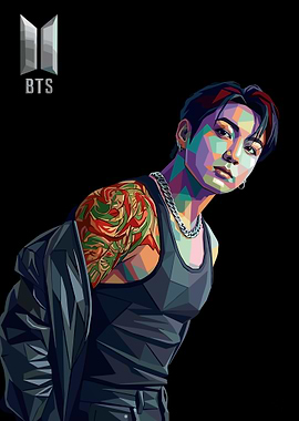 Jungkook BTS Pop Art Portrait